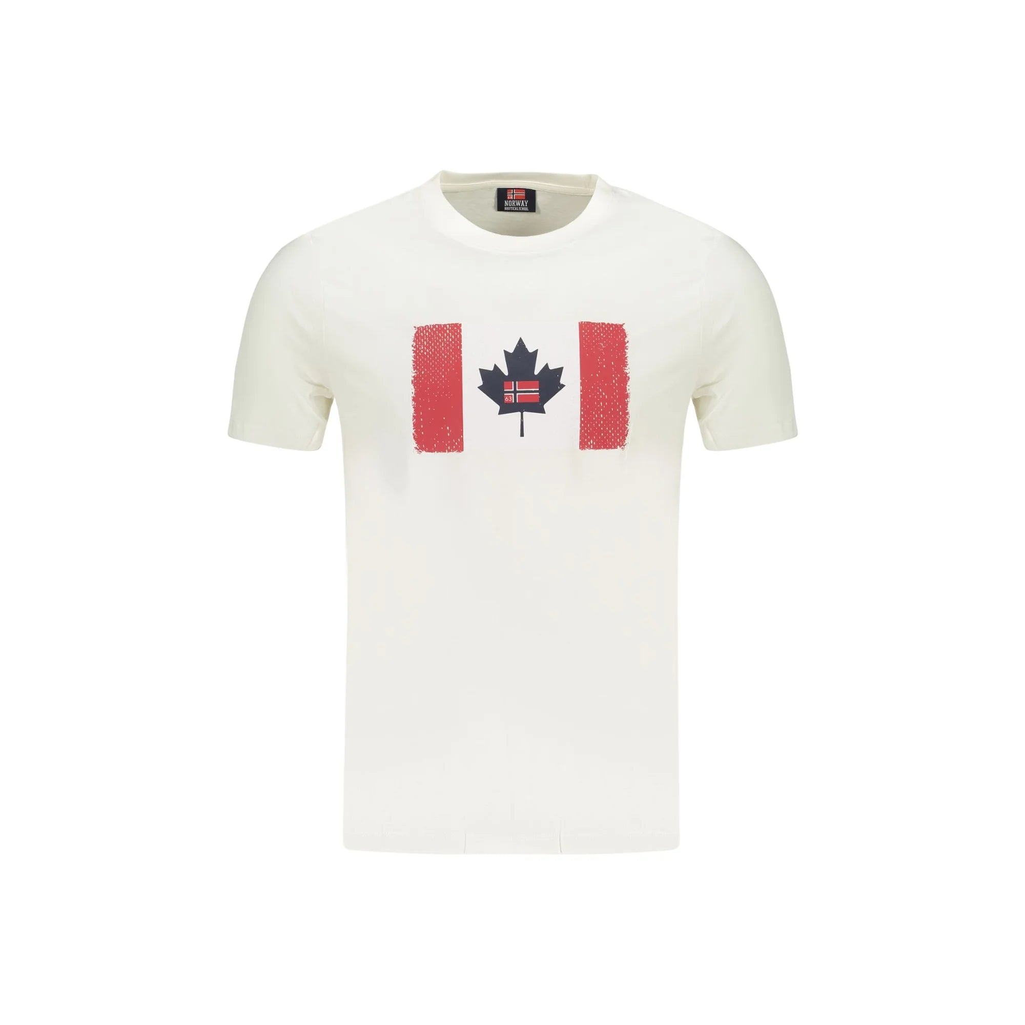 Norway 1963 T-Shirt Uomo Bianca Maniche Corte Stampa Logo Bianco - foto prodotto